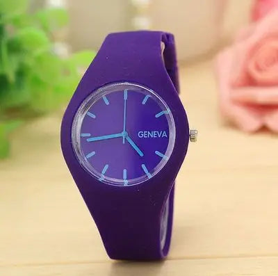 Geneva Women's Pink Silicone Sport Quartz Watch
