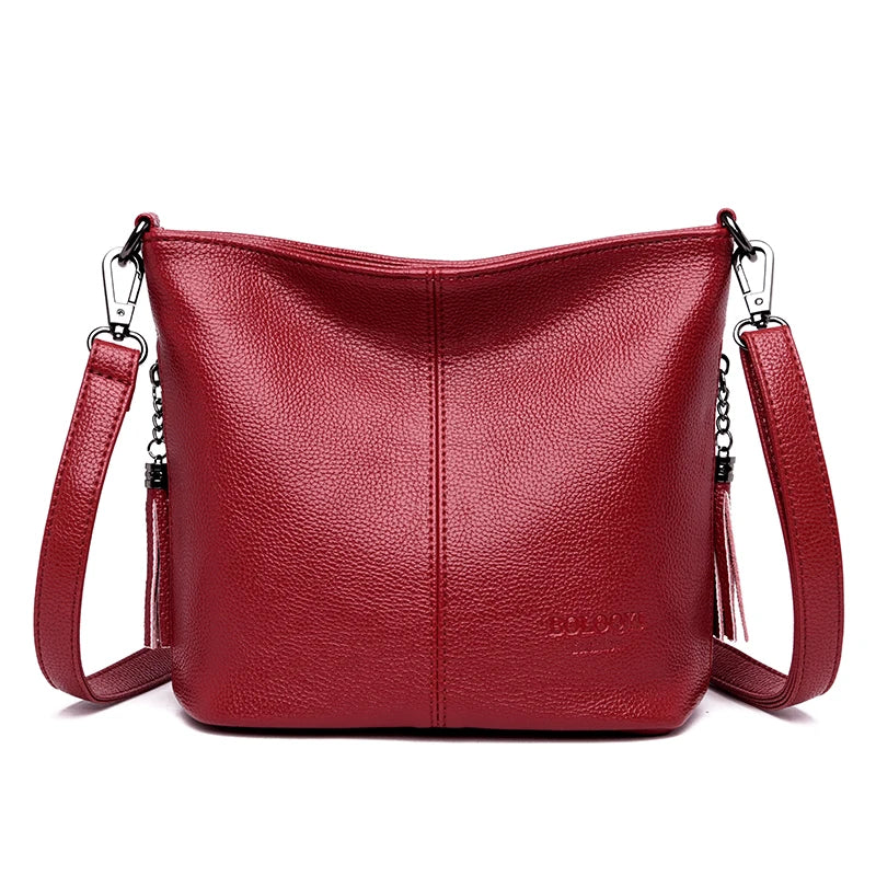 Women’s Leather Crossbody Shoulder Bag – Luxury Tote Handbag