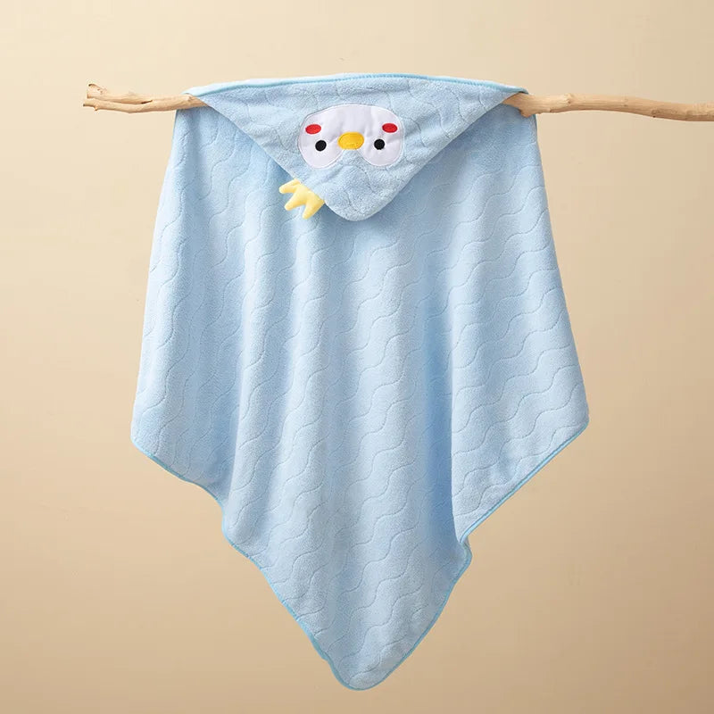 Toddler Hooded Coral Fleece Bath Towel