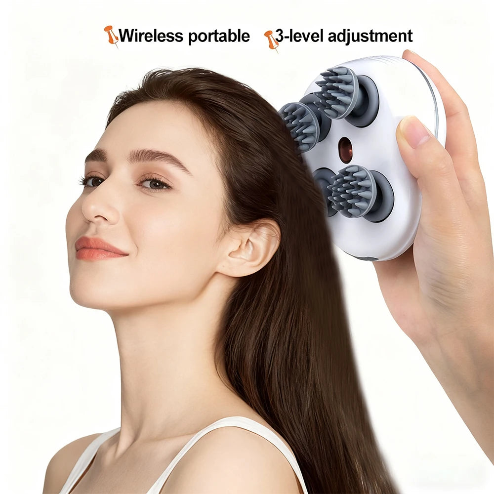 Electric Head & Scalp Massager – Rechargeable Anti-Stress Massage Tool