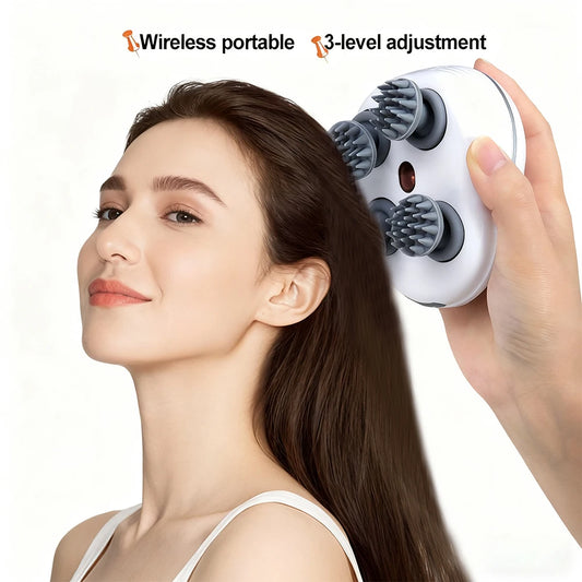 Electric Head & Scalp Massager – Rechargeable Anti-Stress Massage Tool