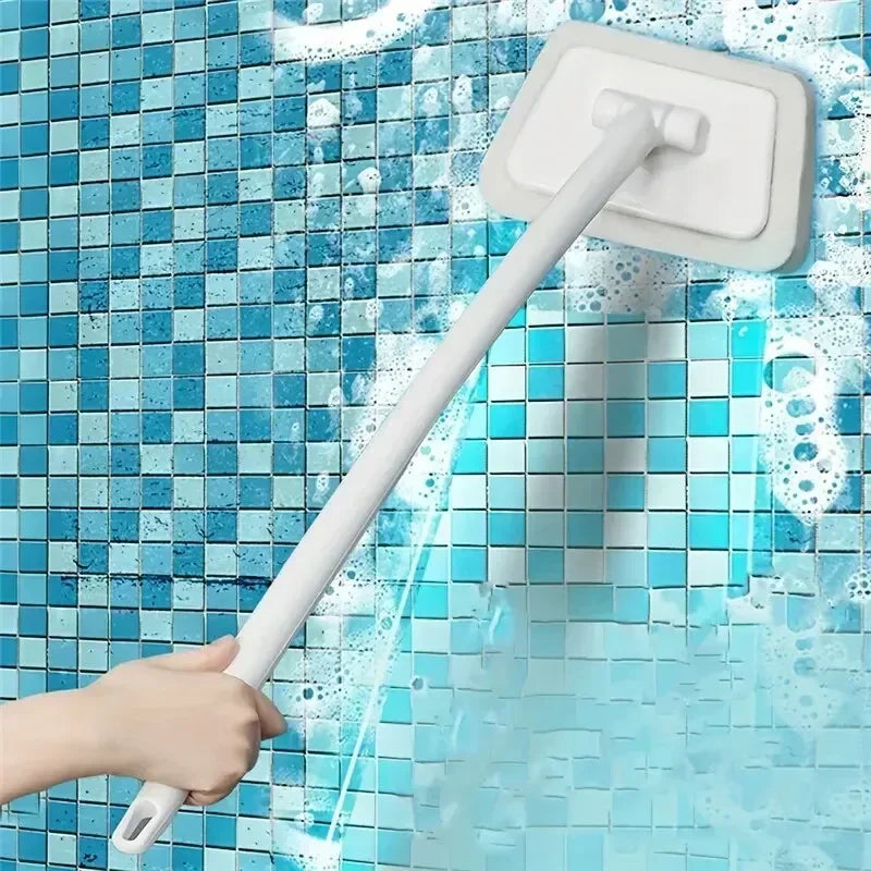 1 Set Long Handle Multi-Functional Cleaning Sponge – Removable Brush for Bathroom, Bathtub, Tiles, and Floor