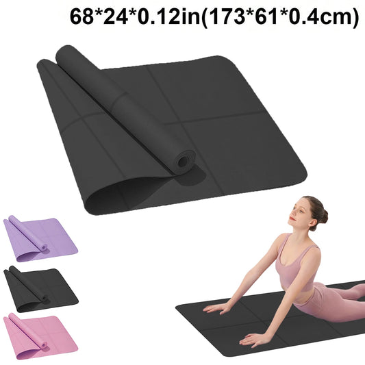Anti-Skid EVA Yoga Mat – 4mm Thick Foam for Exercise & Pilates