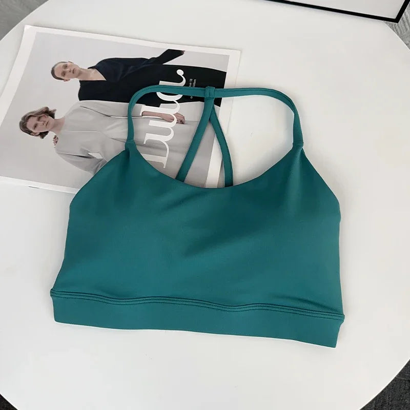 Women’s Sports Bra Top – Shockproof, Quick-Dry Gym Crop for Yoga, Running & Fitness