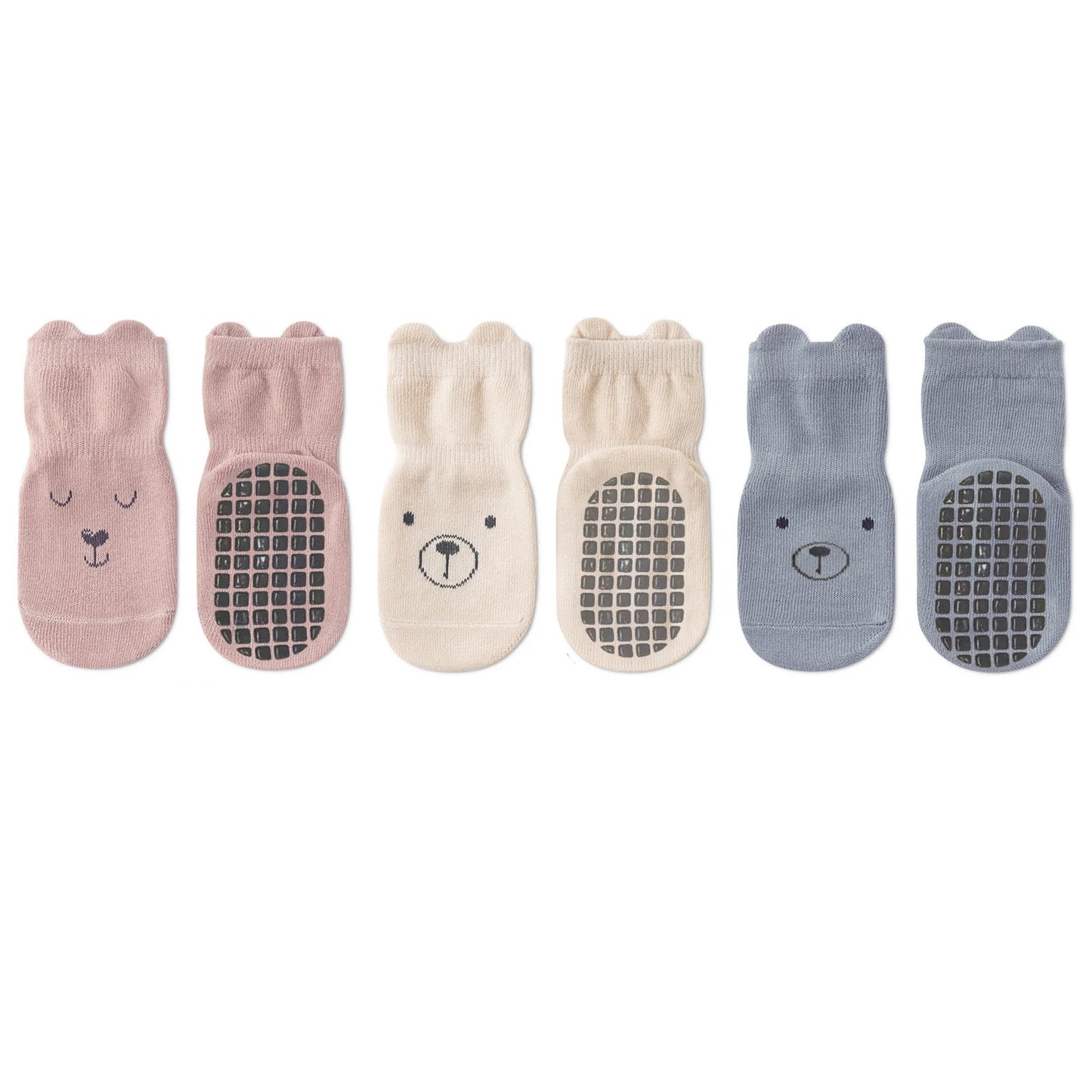3 Pairs Cartoon Baby Anti-Slip Socks