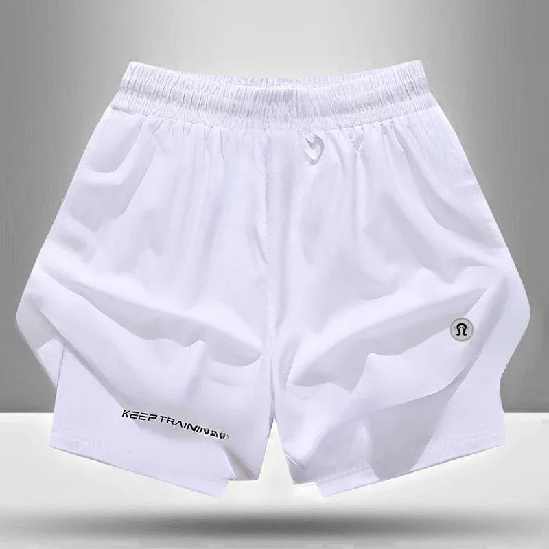 Quick-Dry Ice Silk Sports Shorts — Summer Yoga & Training for Men & Women