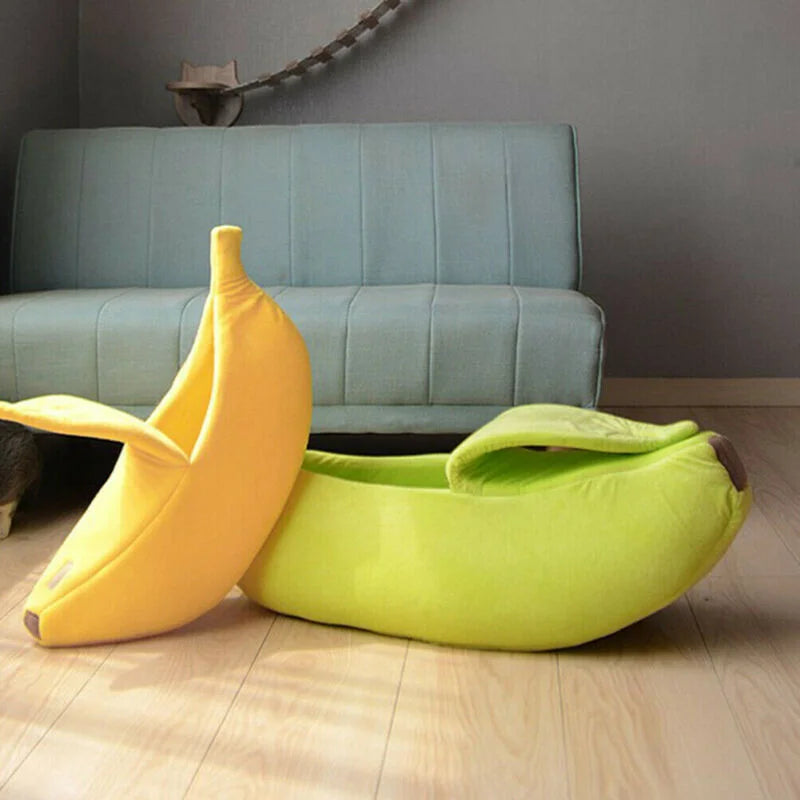 Banana Cat Bed – Cozy, Cute & Portable Pet Cushion
