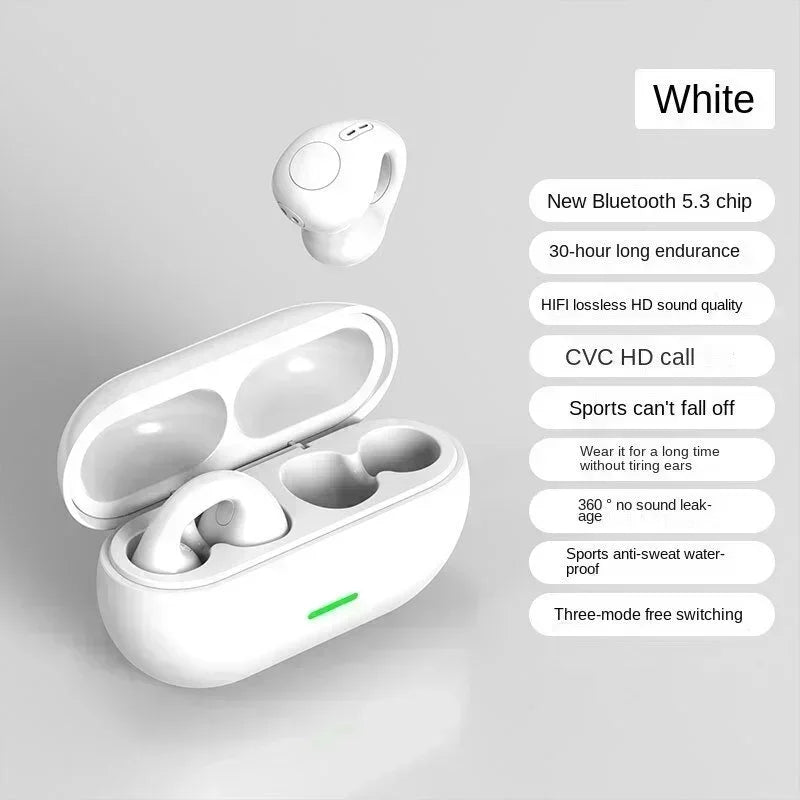 T75 Bone Conduction Bluetooth 5.3 Sports Headphones – Wireless, Waterproof, HiFi Sound, TWS Earphones.