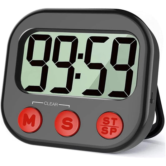 Digital Kitchen Timer – Magnetic Countdown Clock with Large LCD Display