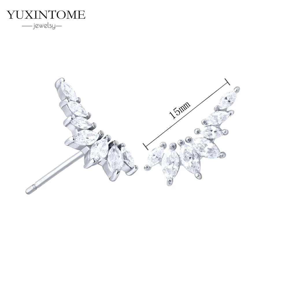 925 Sterling Silver White Zircon Tassel Hoop Earrings — Women’s Luxury Korean Fashion Jewelry 2025
