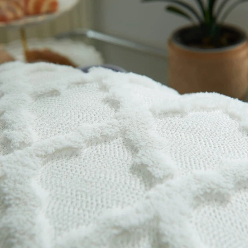 Soft Plush Wool Cushion Covers – Luxury European Style for Sofa & Bedroom
