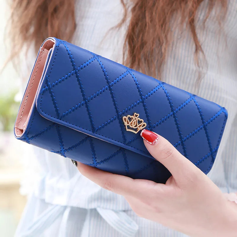 Women’s PU Leather Long Wallet – Large Capacity Card, Phone & Coin Holder