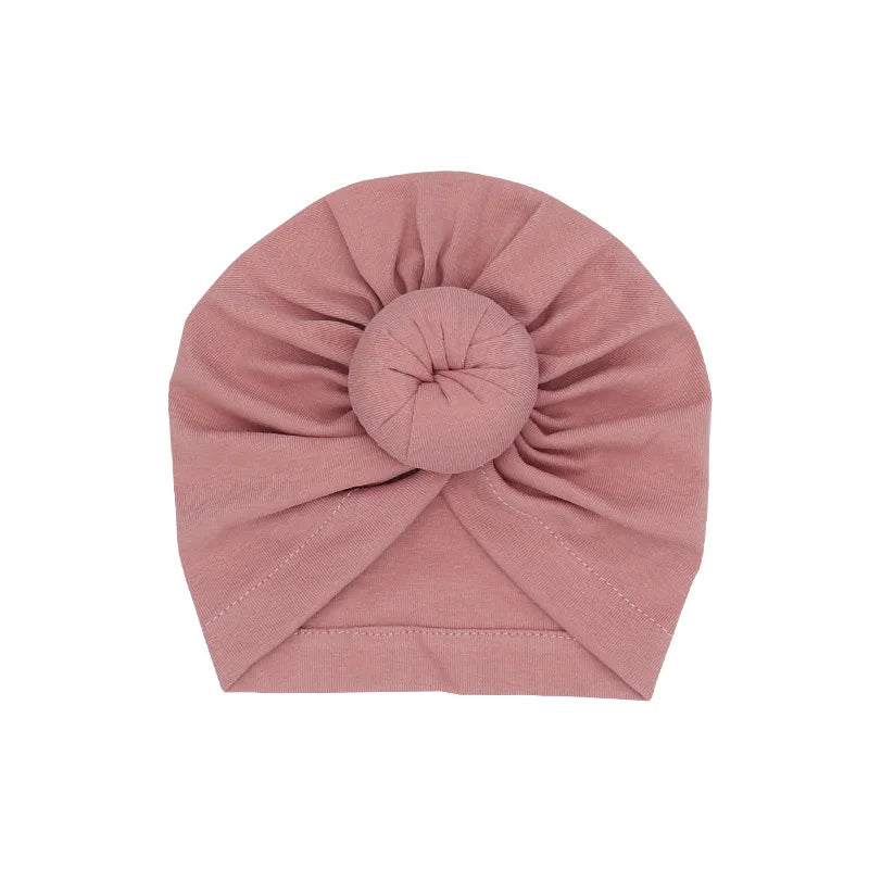 Infant Cotton Turban Hat – Knot Beanie for Baby Girls & Boys
