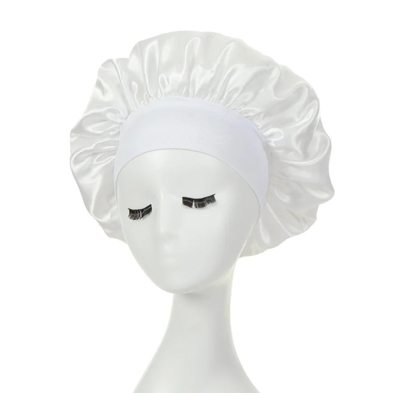 Satin Hair Bonnet – Adjustable Sleep Cap for Curly Hair