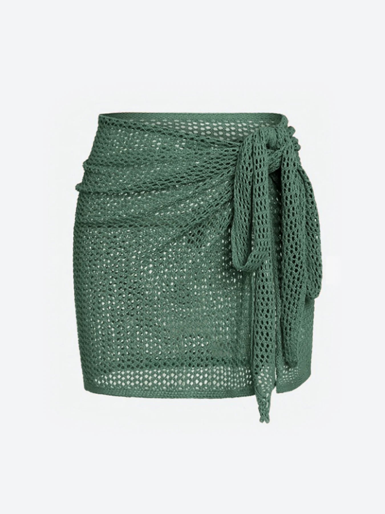Women’s Knitted Hollow Beach Cover-Up Skirt – Sexy Summer Slit Design.