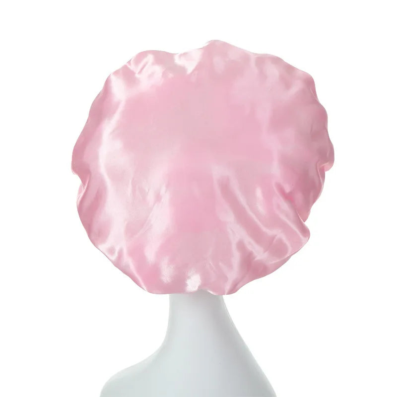 Satin Hair Bonnet – Adjustable Sleep Cap for Curly Hair