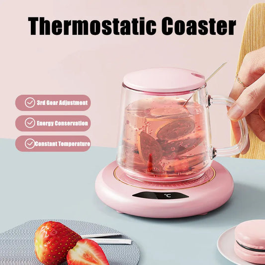 USB Heating Coaster – 3-Speed, 55°C Constant Temperature