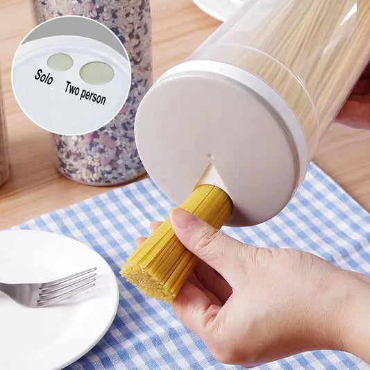 Noodle Storage Can – Food-Grade Plastic, Quantitative Divider, Kitchen Organizer