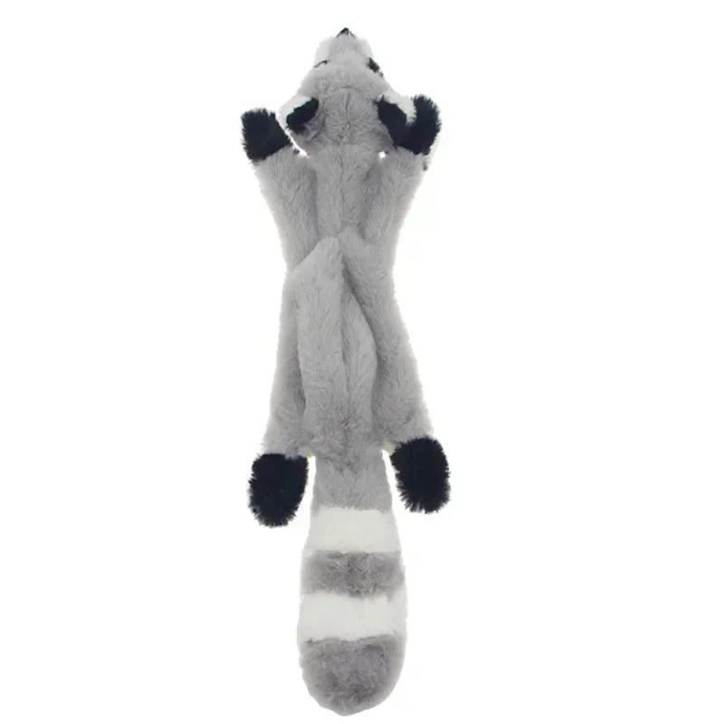 Squeaky Plush Animal Chew Toy for Dogs – Wolf, Rabbit, & Squirrel