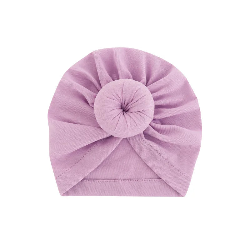 Infant Cotton Turban Hat – Knot Beanie for Baby Girls & Boys