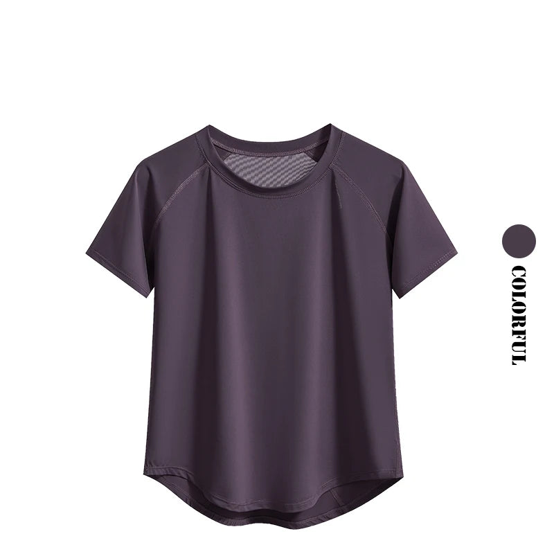 DRUR Women's Yoga Top — Quick-Dry Short Sleeve Gym Workout Shirt