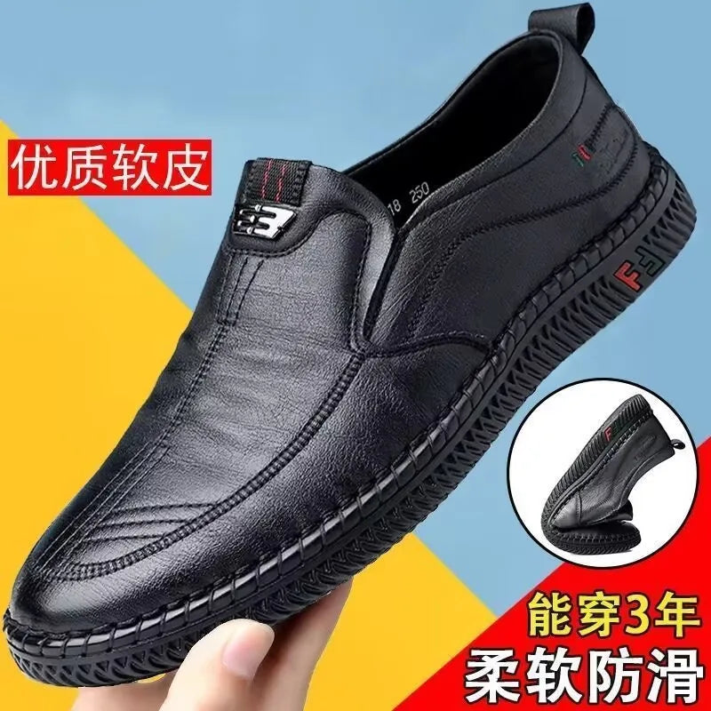 Men’s PU Leather Loafers – Slip-On Casual Shoes for Walking, Driving & Office
