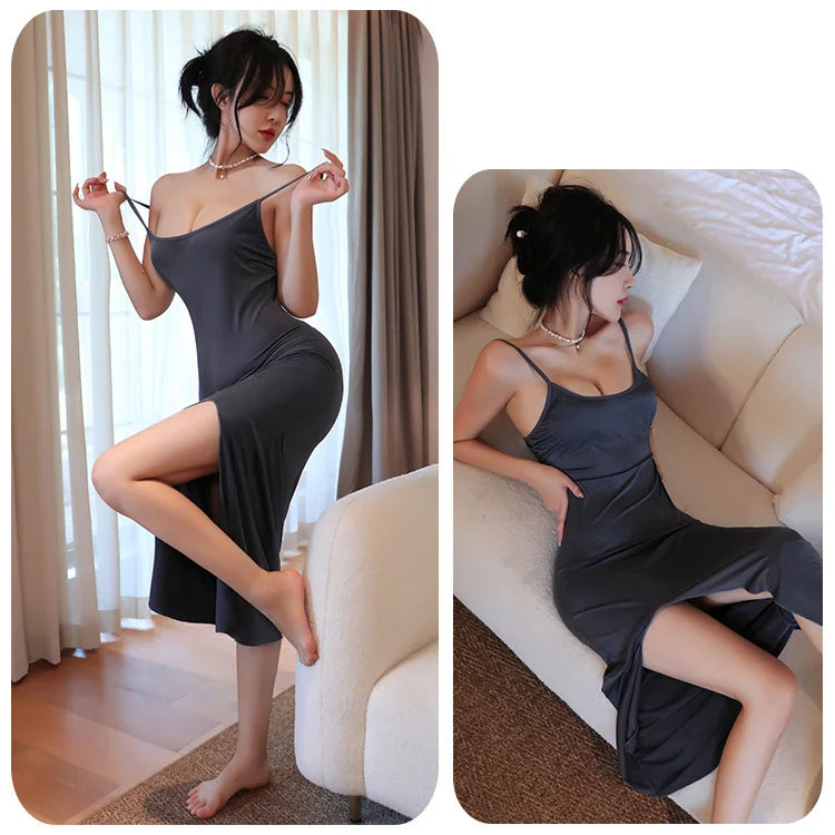 Elegant Smooth Camisole Dress – Slim Fit Casual Women’s Dress