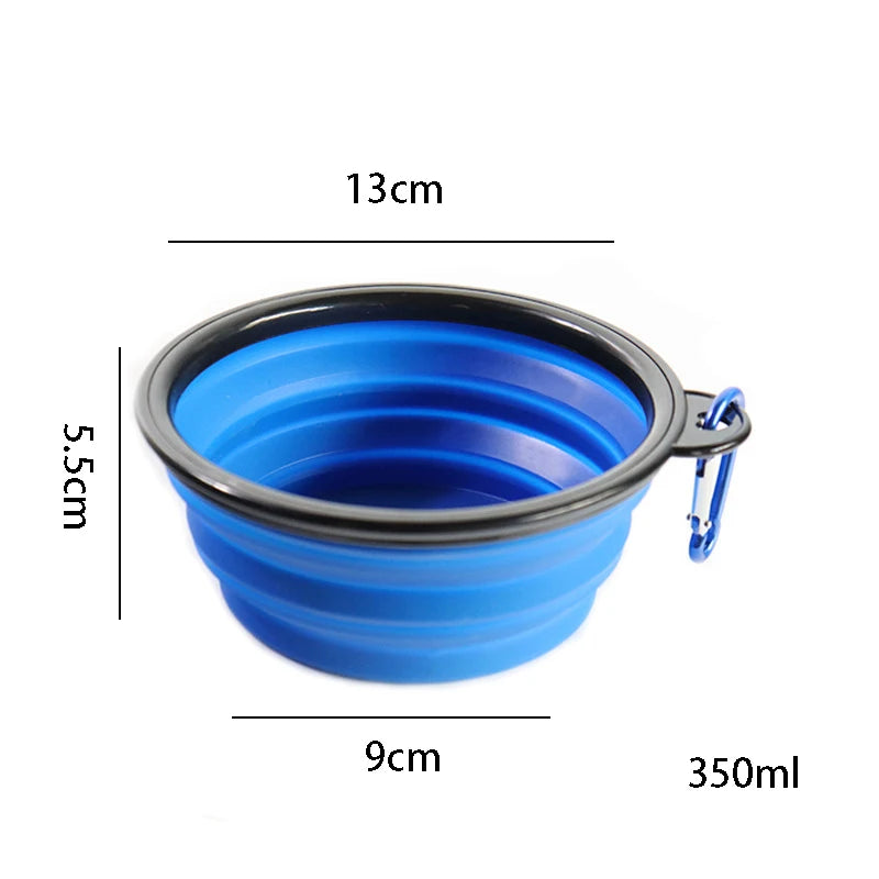 50/1000ml Collapsible Silicone Dog Bowl – Portable Travel Feeder