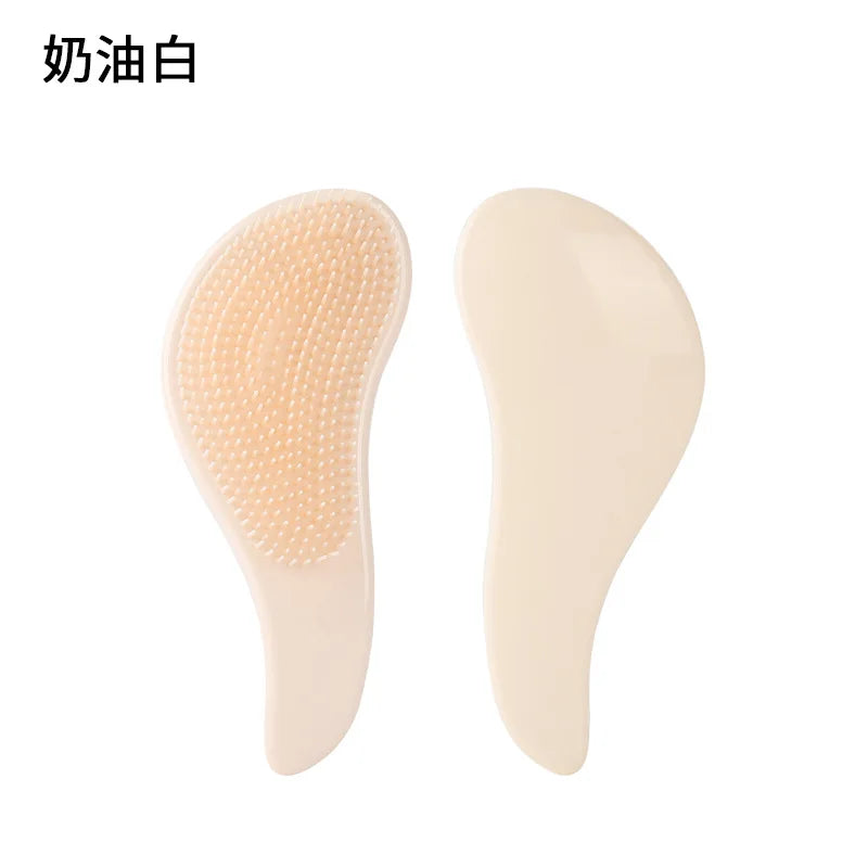 Marble Anti-Static Mini Comb – Plastic Detangling & Scalp Massage Hairbrush for Women, Shower & Salon Use
