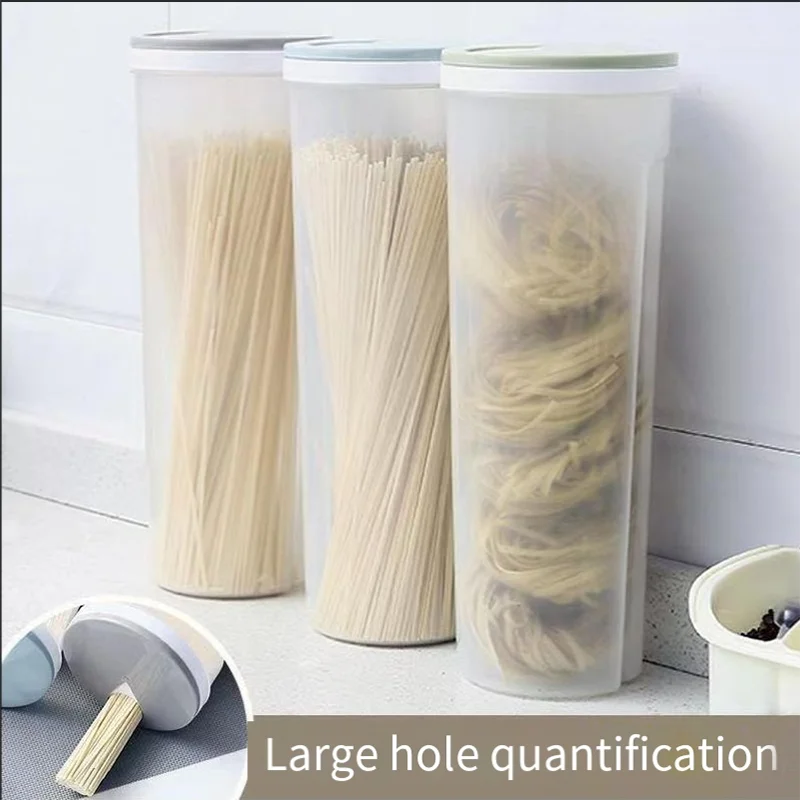 Noodle Storage Can – Food-Grade Plastic, Quantitative Divider, Kitchen Organizer