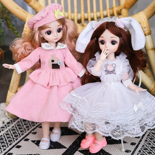 30cm 1/6 BJD Princess Doll – 20 Joints, Dress-Up Toy with Clothes & Shoes