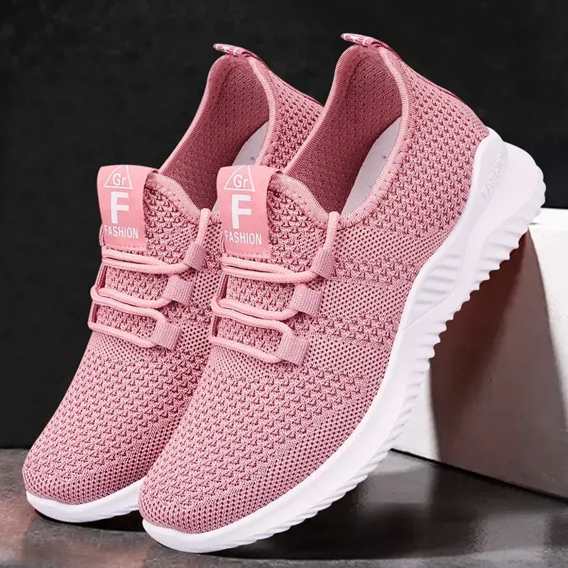 2025 Women’s Casual Sneakers – Breathable Summer Platform Lace-Up Shoes, Comfortable & Fashionable