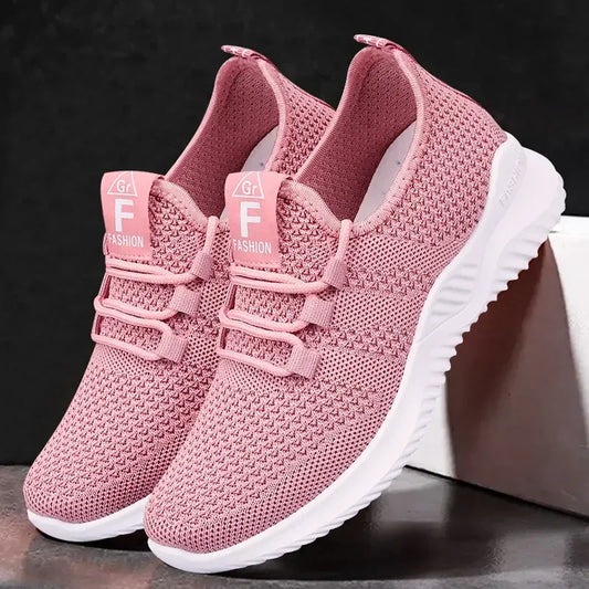 2025 Women’s Casual Sneakers – Breathable Summer Platform Lace-Up Shoes, Comfortable & Fashionable