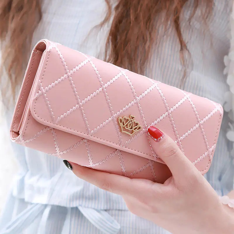 Women’s PU Leather Long Wallet – Large Capacity Card, Phone & Coin Holder