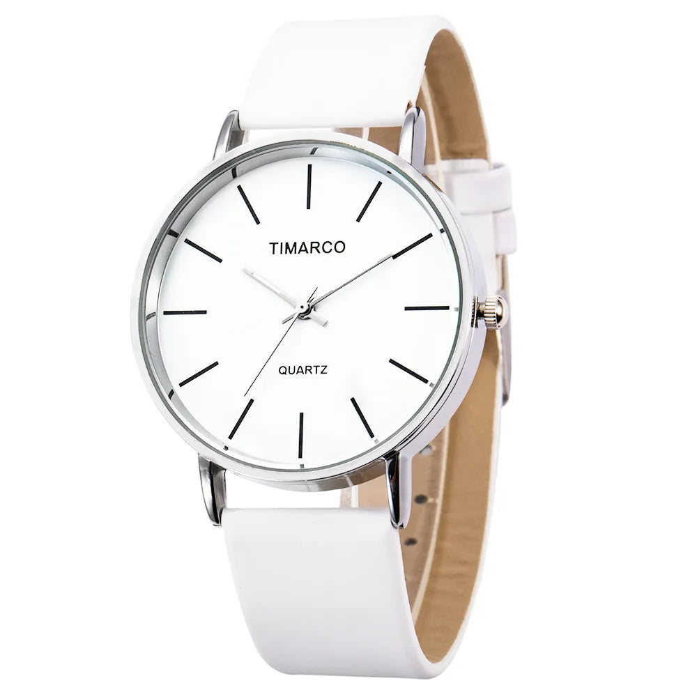 Simple Fashion Metal Round Dial Quartz Watch – Unisex Minimalist