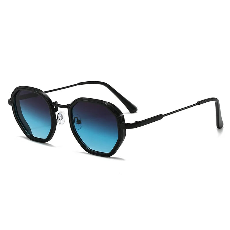 Unisex Retro Square Metal Sunglasses