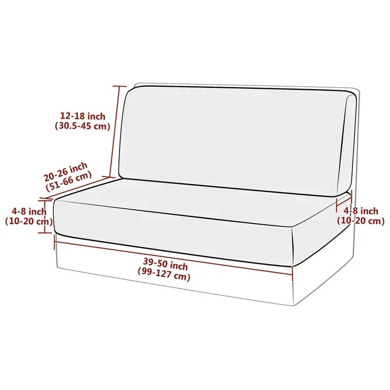 2-Piece RV Dinette Cushion Covers – Stretch Sofa & Bench Seat Covers