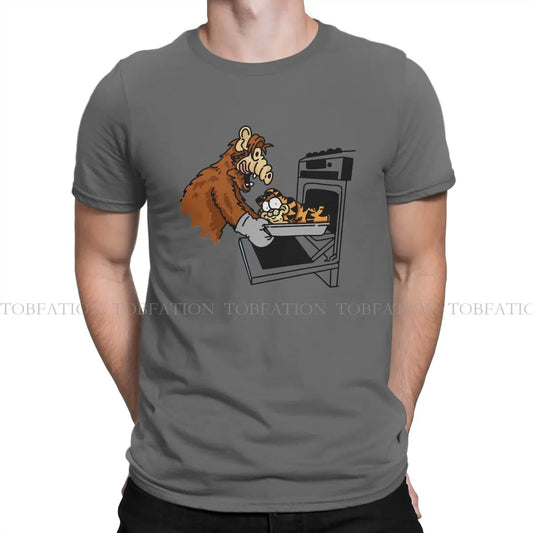 ALF Lasagna Graphic T-Shirt – Men’s Vintage Punk Cotton Summer Top