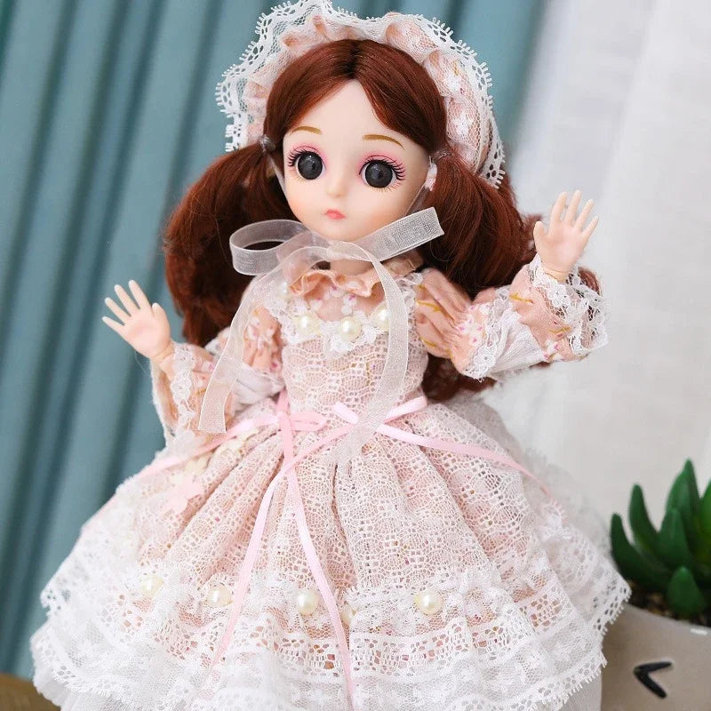 30cm 1/6 BJD Princess Doll – 20 Joints, Dress-Up Toy with Clothes & Shoes