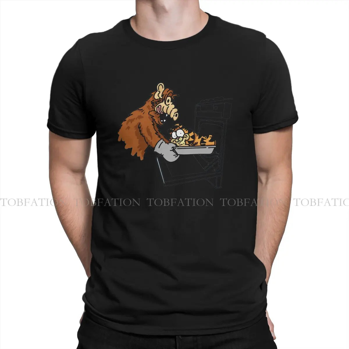 ALF Lasagna Graphic T-Shirt – Men’s Vintage Punk Cotton Summer Top