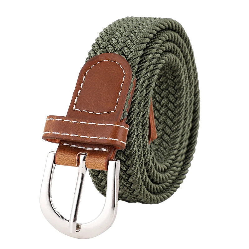 Elastic Woven Belt – Casual, Versatile Fit for Men & Women