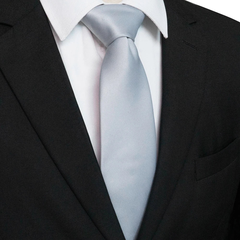 KAMBERFT Men's Classic 8cm Solid Color Satin Necktie Business Wedding Party Tie Gift