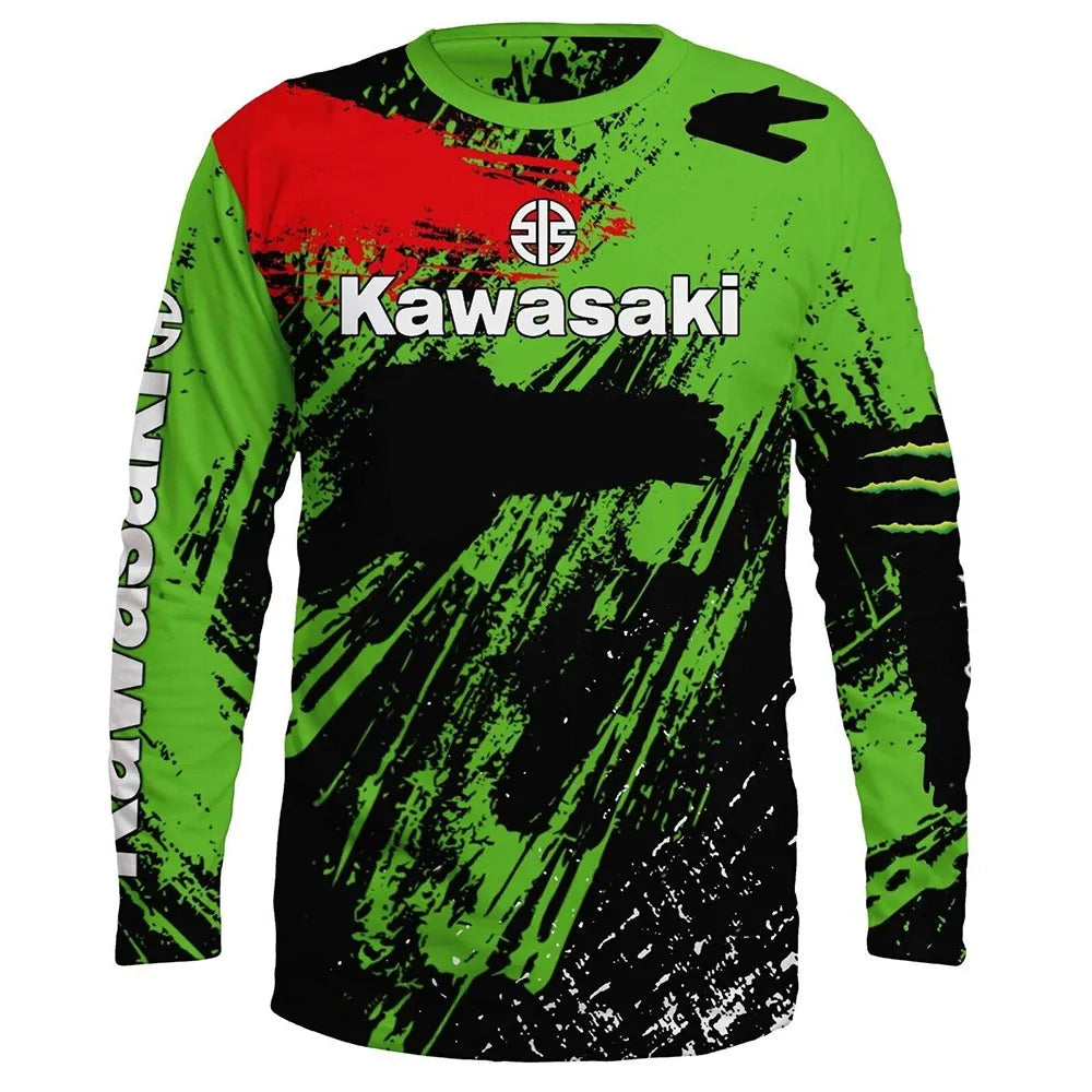 Kawasaki Racing Team Long-Sleeve T-Shirt – Men, Women & Kids | 2024 Sportswear