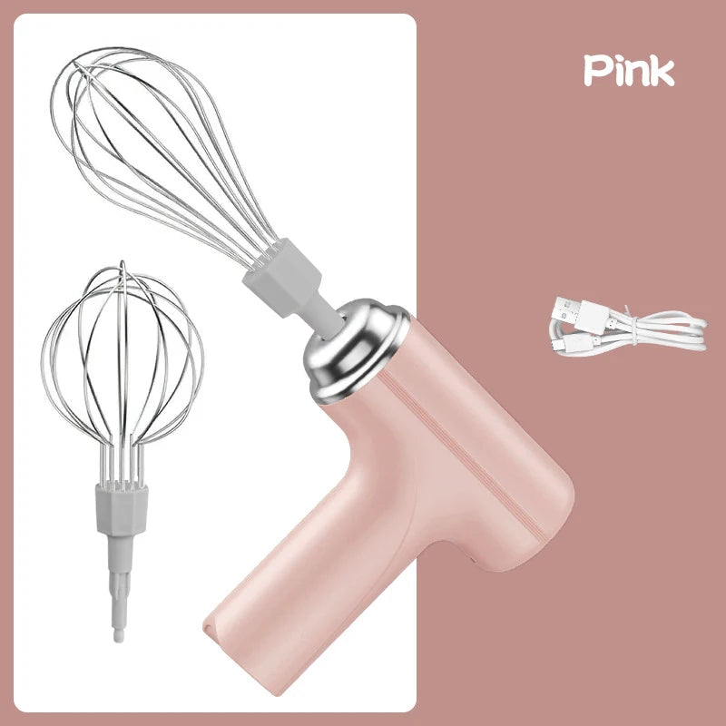 Portable USB Electric Egg Beater – Compact Mixer for Cakes & Pastries