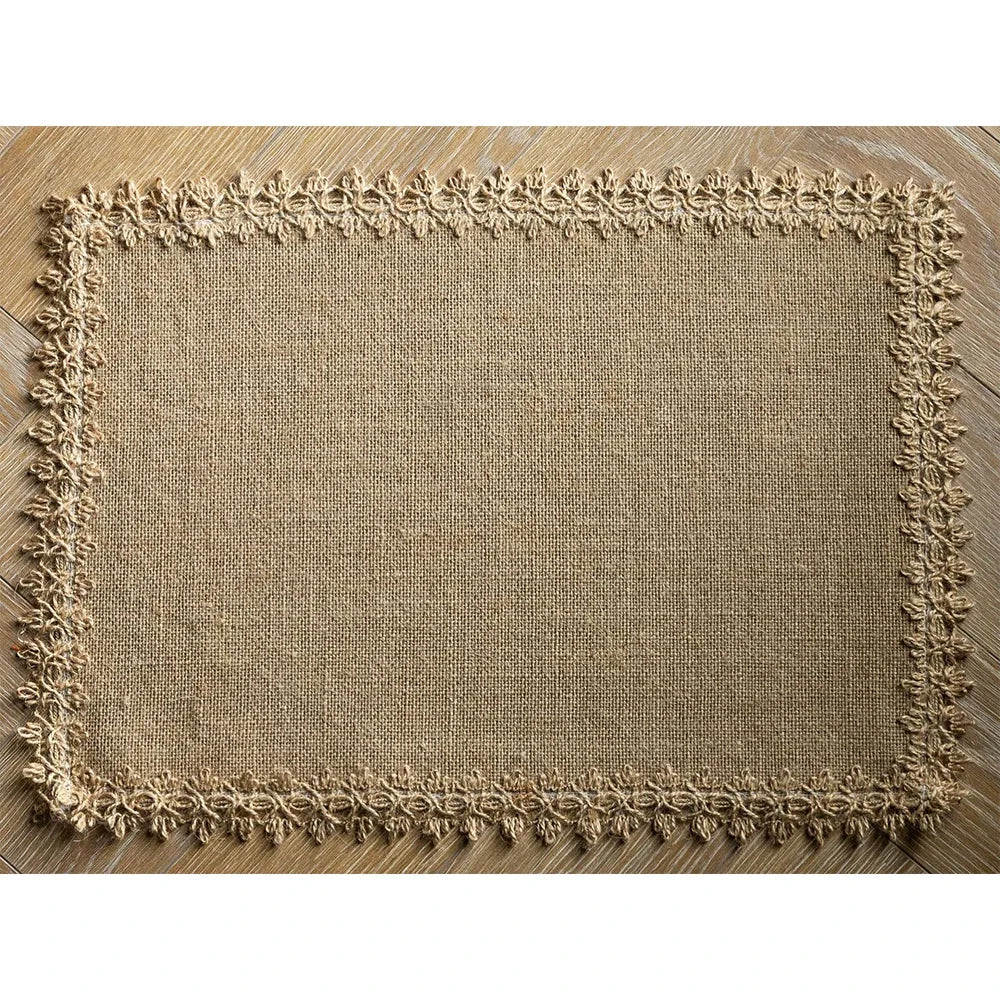 2 PCS Braided Jute Placemats – Heat-Resistant Farmhouse Table Mats