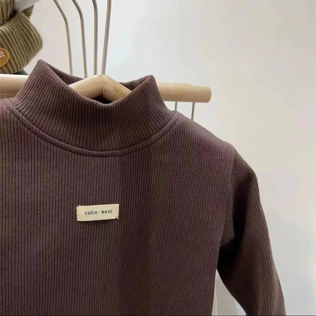 1pc Velvet Winter T-Shirt – Warm, Soft & Stylish Unisex Long Sleeve Top