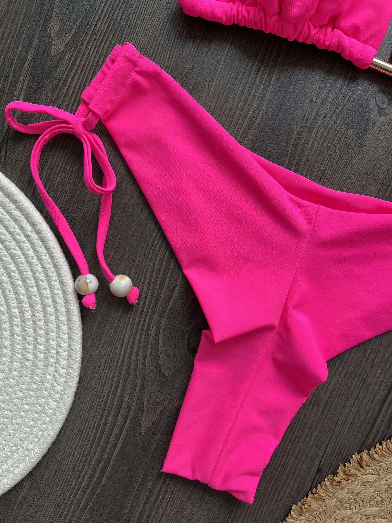 2025 Sexy Triangle Bikini Set – Halter Push-Up Swimwear with Chain