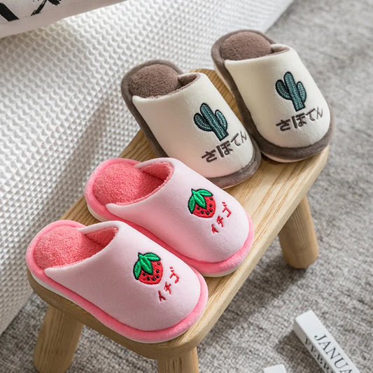 Kids Winter Warm Slippers – Cotton Home Shoes for Boys & Girls