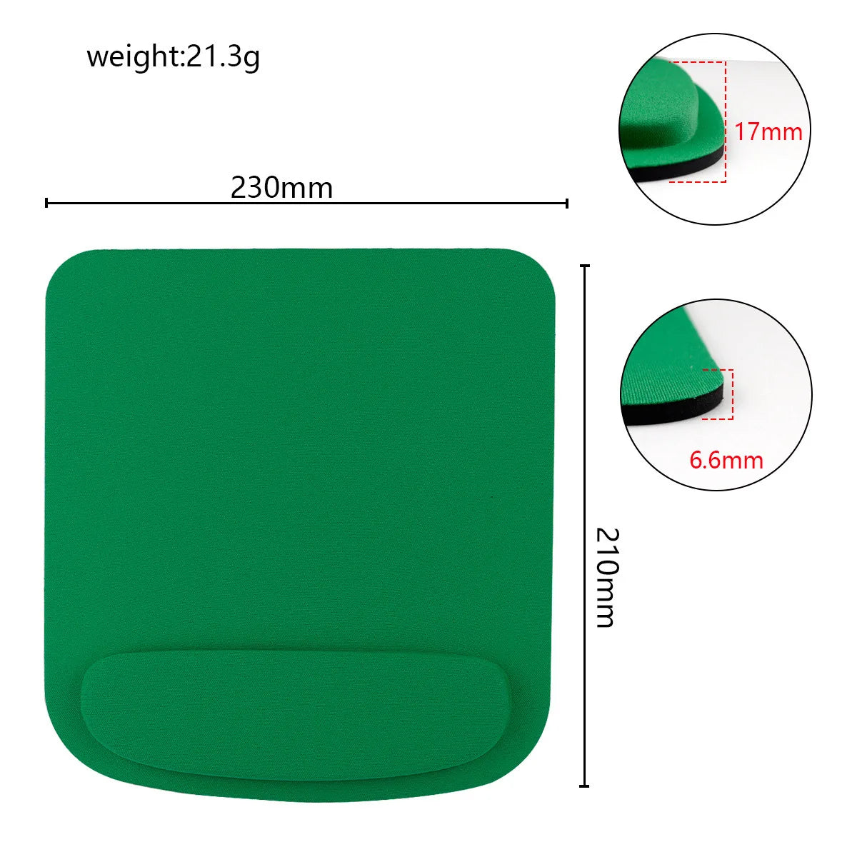 Computer Gaming Mouse Pad – Ergonomic Wrist Rest, EVA Material, Solid Color, Comfortable Desk Mat for Office & Home