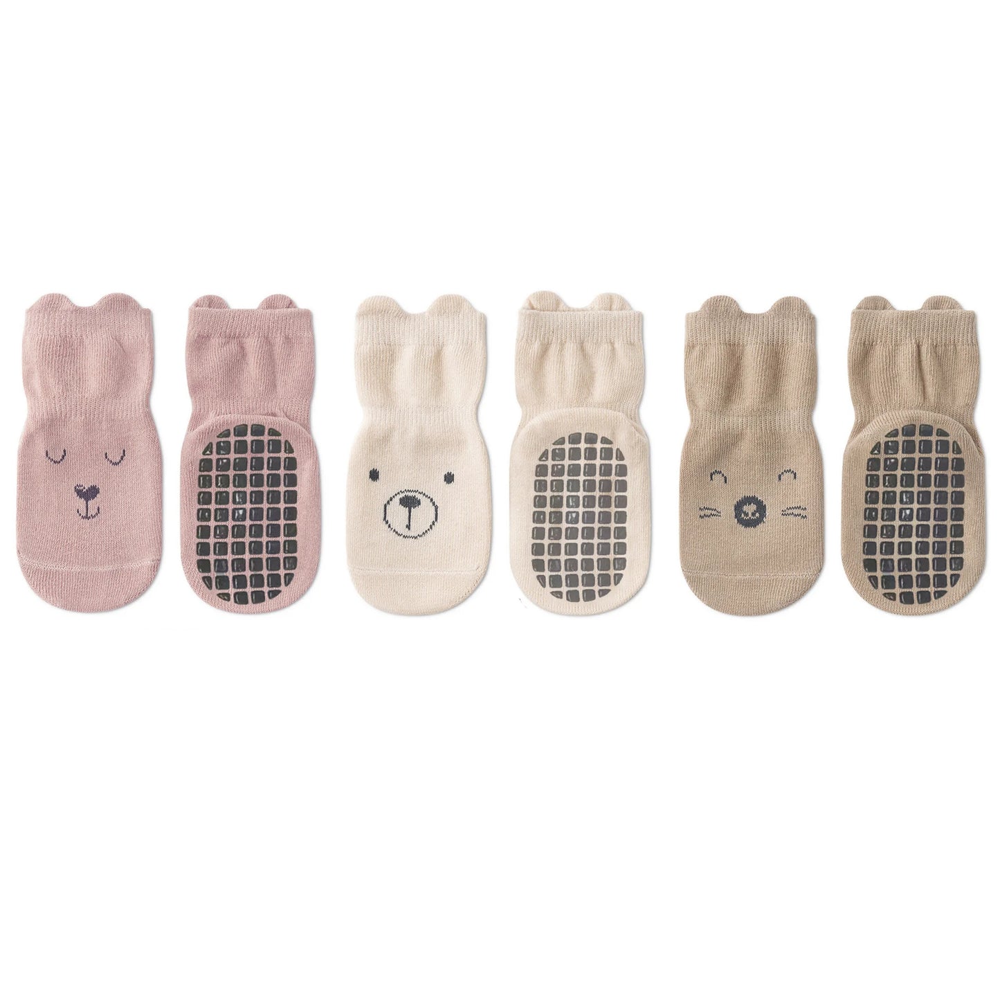 3 Pairs Cartoon Baby Anti-Slip Socks